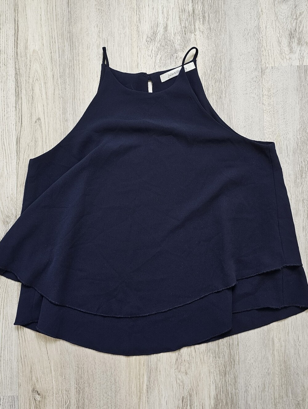 Julie Billart Layered Navy Halter Tank Top
